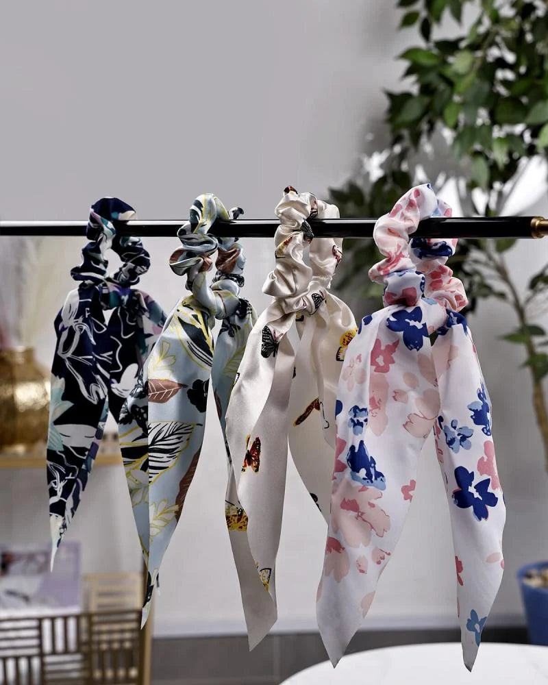 طقم من 4 ربطات للشعر نسائية بألوان زاهية