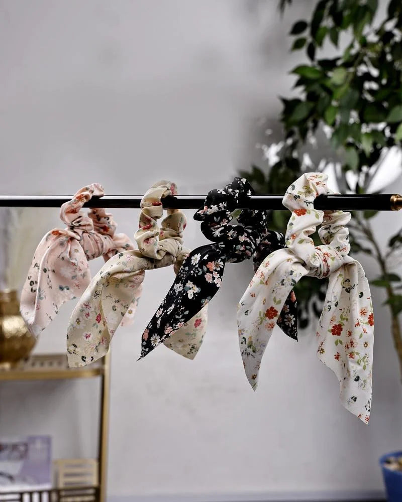 طقم من 4 ربطات للشعر نسائية بألوان زاهية