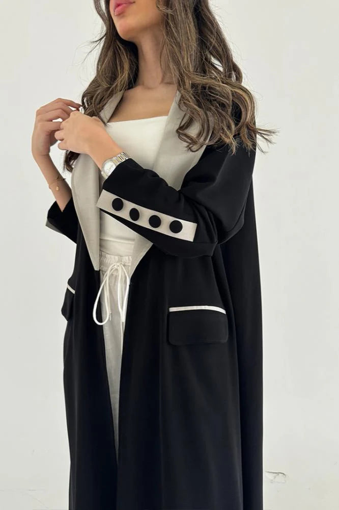 عباية بياقة رسمية وجيوب قصة نص كلوش