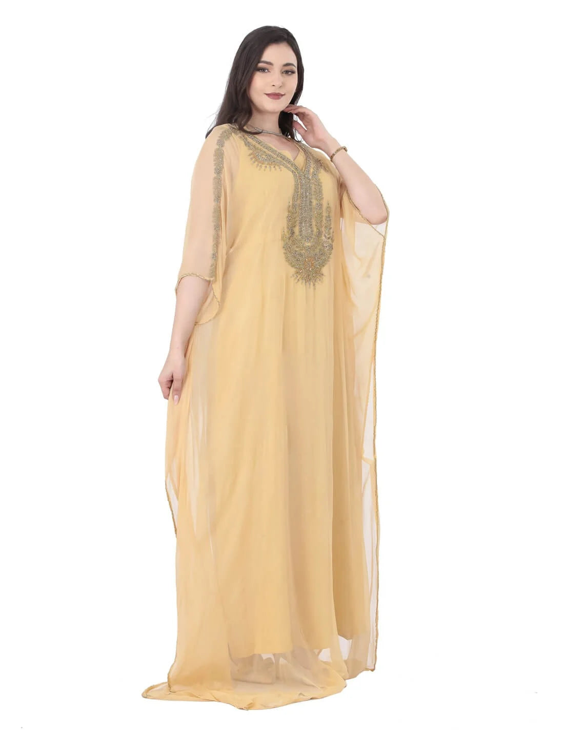 جلابية مون لايت بقصة فراشة وتطريز فصوص