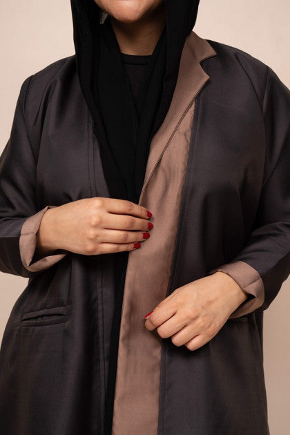 عباية جاكيت تفته اسود