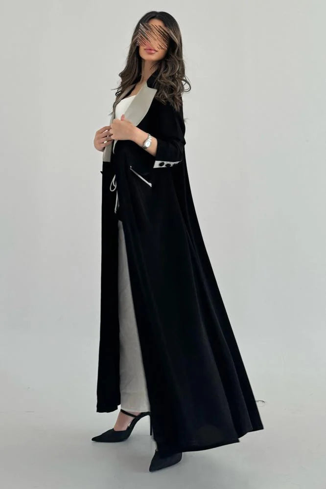 عباية بياقة رسمية وجيوب قصة نص كلوش