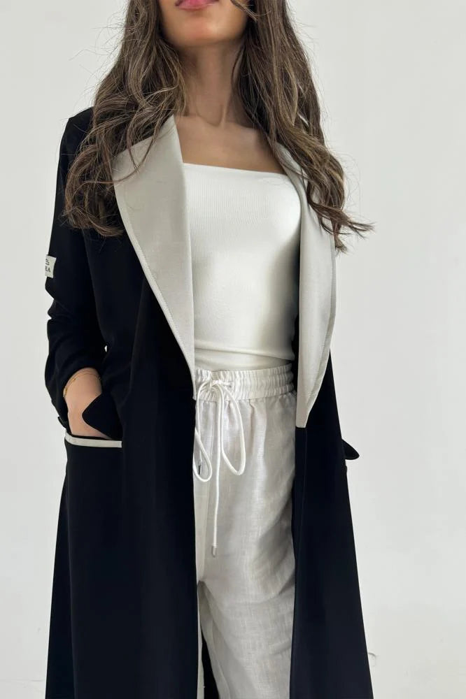 عباية بياقة رسمية وجيوب قصة نص كلوش